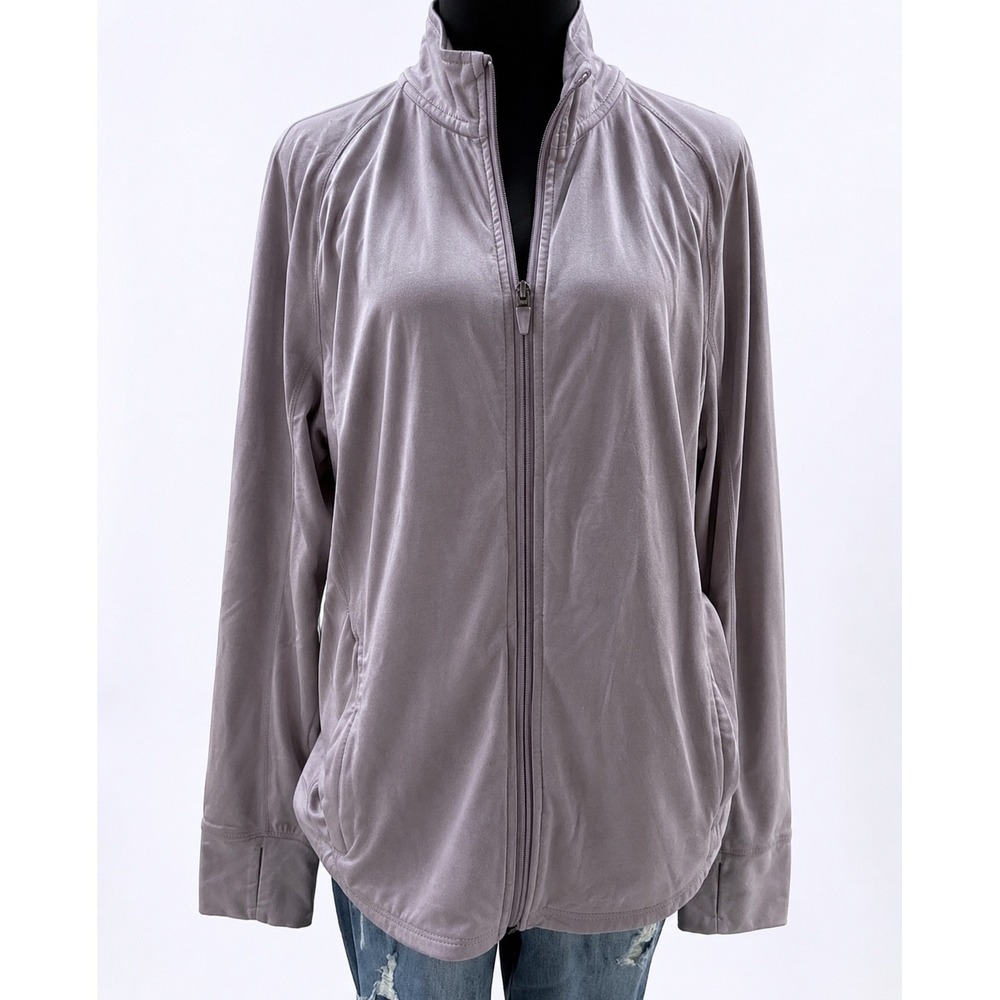 Old Navy Active Go Dry Track Jacket
Sz L Purple Thumbhole Zip Up Running Fitness